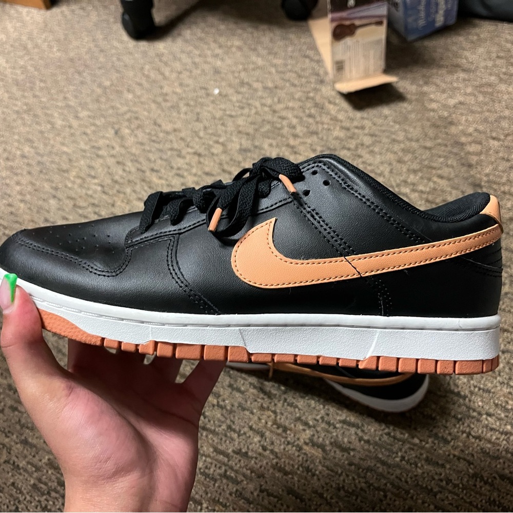 Nike Black and Orange Low-Top Sneakers
